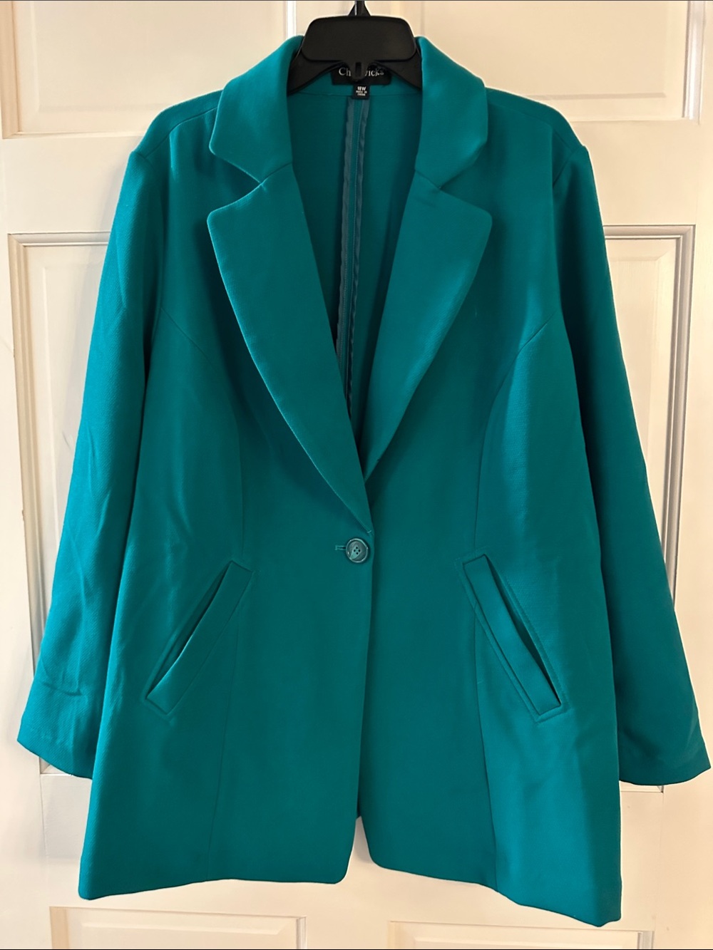 Chadwicks Teal Single-Button Blazer